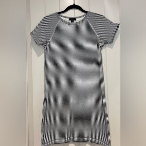 J. Crew Navy and White Striped Dress